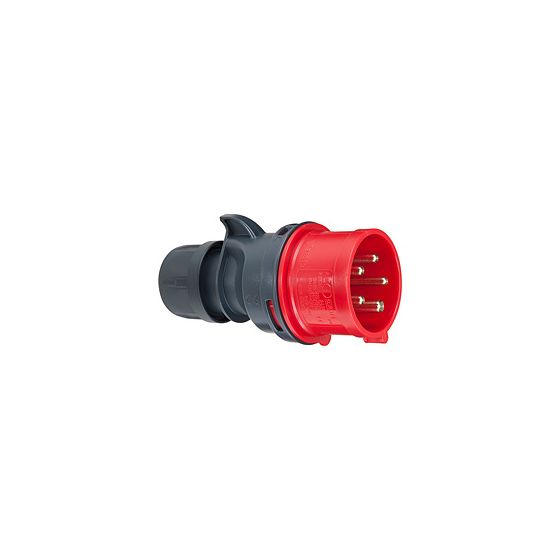ABL CEE-Stecker S51S30, 16A 400V IP44 5-polig 6h, Kunststoff, Rot/Grau