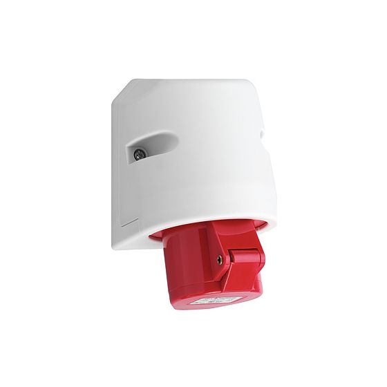 ABL CEE-Wandsteckdose D51S31, 16A, 400V, 5-polig, IP44, 6h, Kunststoff, Rot
