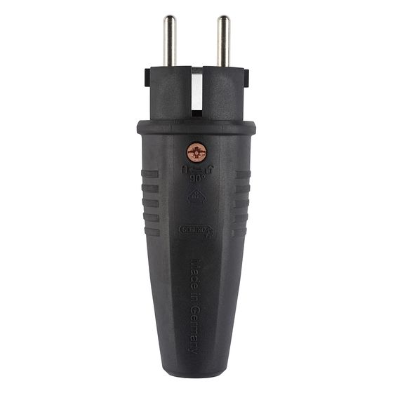 ABL Schutzkontakt-Stecker Expert 100000043 rechtwinklig, 250V 16A IP44, Thermoplast, Schwarz