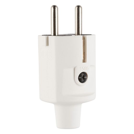 ABL Hybridstecker Compact 1505, 250V 16A, Thermoplast, Weiß