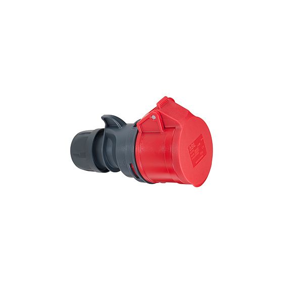 ABL CEE-Kupplung K52S30, 32A 400V 5-polig IP44, Kunststoff, Rot/Grau