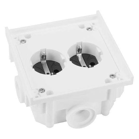 ABL Einbausteckdose BOWA BOWAmaxi, 250V 16A IP20 112x112mm, Kunststoff, Weiß