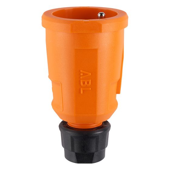ABL Schutzkontakt-Kupplung Hightech 1580, 16A 250V IP20, Kunststoff, Orange