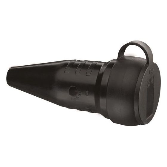 ABL Schutzkontakt-Kupplung 1189290, 16A 250V IP44, Vollgummi, Schwarz