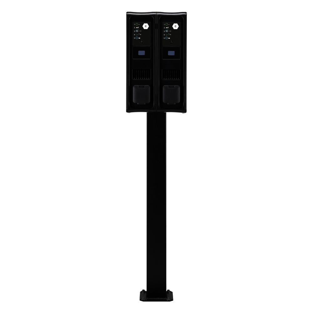 ABL Montagesäule POLE Slim, 1469x395x210mm, Stahl, Schwarz RAL 9011, 100000237... ABL-100000237 4011721192321 (Abb. 2)