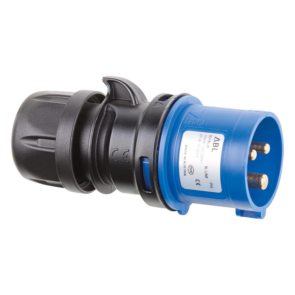 ABL CEE-Stecker 3-polig 16A 230V, IP44, Kunststoff, Blau/Grau... ABL-S31SL20 4011721121628 (Abb. 2)
