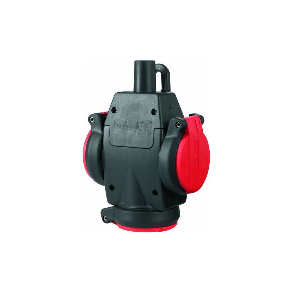 ABL Dreifach-Hängekupplung ULTRA 1173543, 250V 16A IP54, Vollgummi, Rot/Schwarz... ABL-1173543 4011721161945 (Abb. 4)