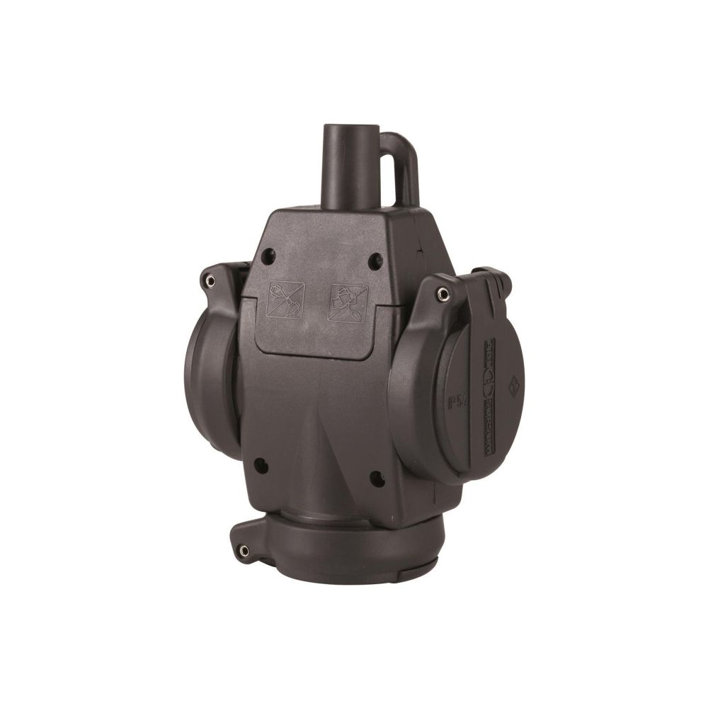 ABL Hängekupplung ULTRA 3-fach, 250V 16A IP54, Vollgummi, Schwarz... ABL-1173503 4011721161921 (Abb. 3)