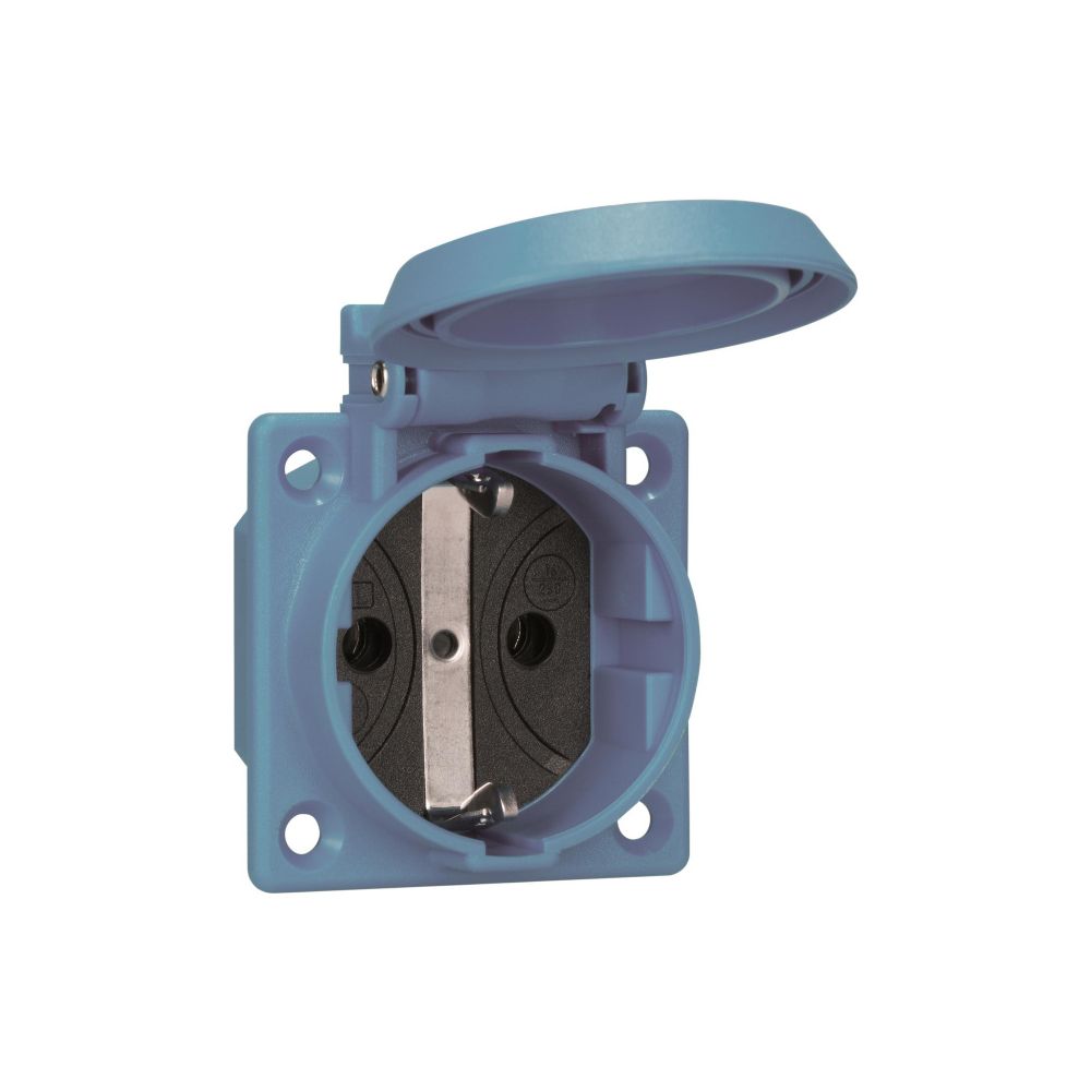 ABL Einbausteckdose, 250V 16A IP54 50x50mm, Thermoplast, Blau, 1661050... ABL-1661050 4011721158457 (Abb. 2)
