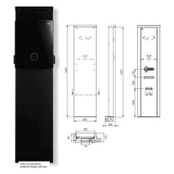 ABL Montagesäule POLEM4 Twin, 1647x405x180mm, Stahl, Schwarz... ABL-100000192 4011721191355 (Abb. 1)