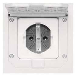 ABL Einbausteckdose BOWAcompact 1471460, 250V 16A IP41, Aluminium, Grau... ABL-1471460 4011721023366 (Abb. 1)