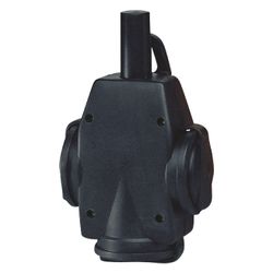 ABL Hängekupplung 3-fach, 16A 250V, Vollgummi, Schwarz... ABL-1473190 4011721023380 (Abb. 1)