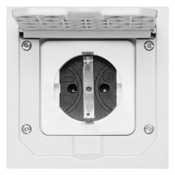 ABL Einbausteckdose BOWAcompact 1471460, 250V 16A IP41, Aluminium, Grau... ABL-1471460 4011721023366 (Abb. 1)