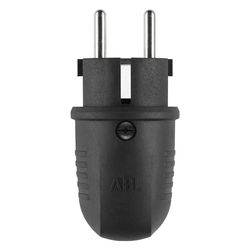 ABL Winkelstecker Original 1508, 16A 250V IP44, Gummi, Schwarz... ABL-100000040 4011721188690 (Abb. 1)