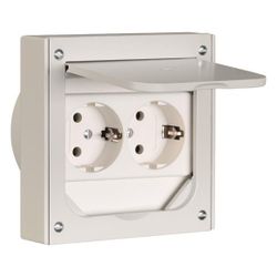 ABL Einbausteckdose BOWAcompact, 16A 250V, Aluminium, Grau... ABL-1632490 4011721024004 (Abb. 1)