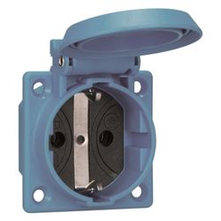 ABL Einbausteckdose, 250V 16A IP54 50x50mm, Thermoplast, Blau, 1661050... ABL-1661050 4011721158457 (Abb. 1)
