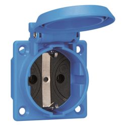 ABL Einbausteckdose, 250V 16A IP54 50x50mm, Thermoplast, Blau, 1661050... ABL-1661050 4011721158457 (Abb. 1)