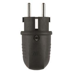 ABL Winkelstecker Original 1508, 16A 250V IP44, Gummi, Schwarz... ABL-100000040 4011721188690 (Abb. 1)