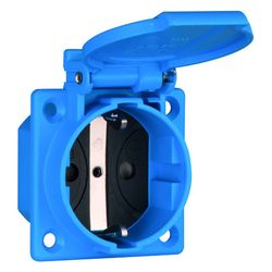 ABL Einbausteckdose 1662050, 250V 16A IP54 50x50mm, Kunststoff, Blau... ABL-1662050 4011721158549 (Abb. 1)