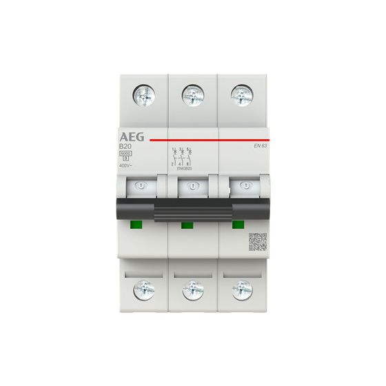 AEG Leitungsschutzschalter EN63B20, 6kA, 20A, 3P