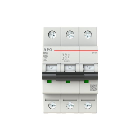AEG Leitungsschutzschalter EN63B16, 6kA, 16A, 3P