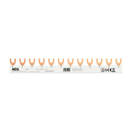 AEG Gabel-Sammelschiene 4P, 10mm2, 12 Pins
