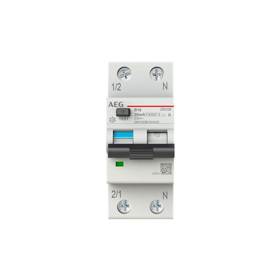 AEG LSFI-Schalter DN100B16/A30, 16A, 30mA, 10kA, 1P+N, Typ A, 2CSR975131R1165