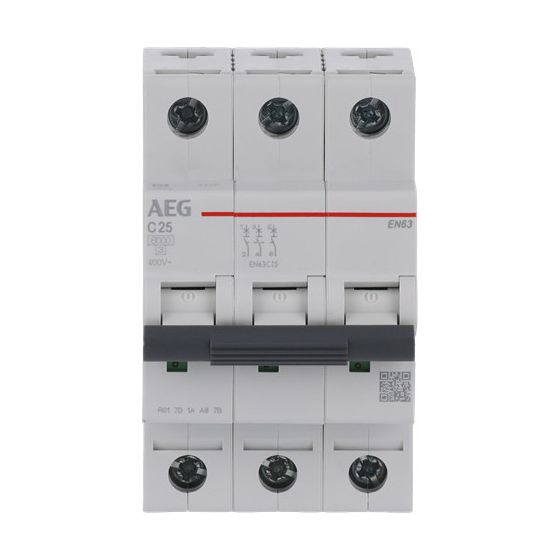 AEG Leitungsschutzschalter EN63C25, 6kA 25A 3P