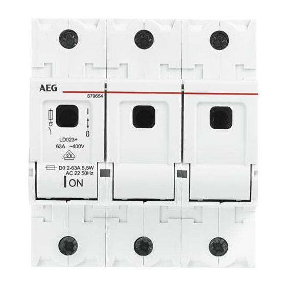 AEG Sicherungs-Lasttrennschalter LD023, D02 3-polig 63A