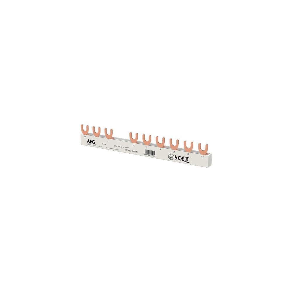 AEG Gabel-Sammelschiene 3P, 10mm2, 10 Pins, 4TQA750196R1012... AEG-4TQA750196R1012 4053546121896 (Abb. 2)