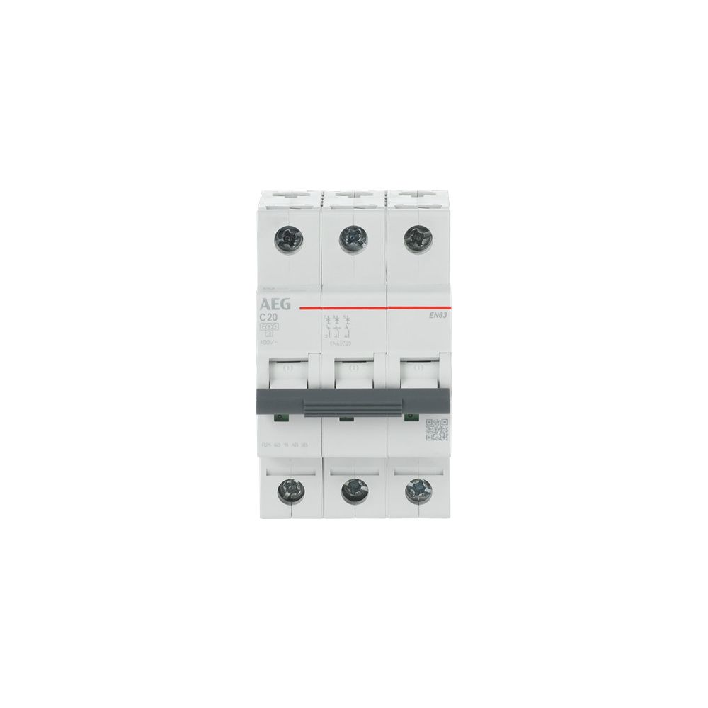 AEG Leitungsschutzschalter EN63C20, 6kA 20A 3P 2CDS253088R0204 Image