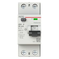 AEG FI-Schalter FN240/A30, 2P, 40A, 30mA, 2TLE... AEG-2CSF702156R1400 8012542548553 (Abb. 1)