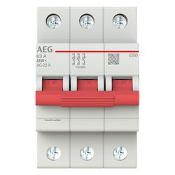 AEG Lasttrennschalter ESD3063, 3P, 63A, 2CDD273188R0063... AEG-2CDD273188R0063 4053546115772 (Abb. 1)