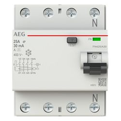 AEG FI-Schalter FN425/A30, 4P Typ A 25A 30mA 4TLE... AEG-2CSF704156R1250 8012542555056 (Abb. 1)