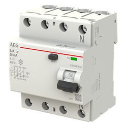 AEG FI-Schalter FN463/A30, 4P Typ A 63A 30mA 4TLE... AEG-2CSF704156R1630 8012542555254 (Abb. 1)
