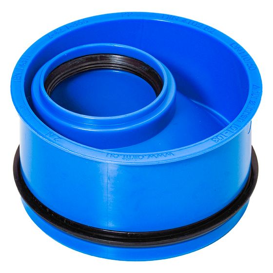 Airfit Abwasser-Innen-Reduzierstück, DN 110/40, für dickwandige Rohre, PP, Blau, 10840IR
