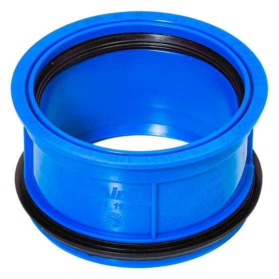 Airfit Abwasser-Innen-Reduzierstück DN 110/90, DN 110/90, für dickwandige Rohre, PP, Blau, 10890IR