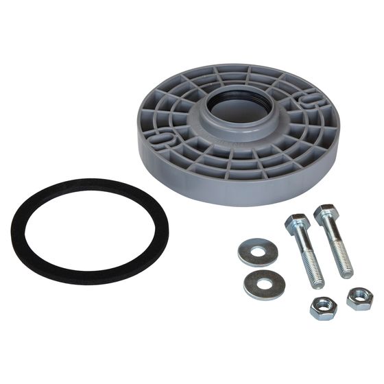 Airfit Flansch-Adapter DN 110/50, Lochabstand 125-143mm, PP, Grau, 11050FA