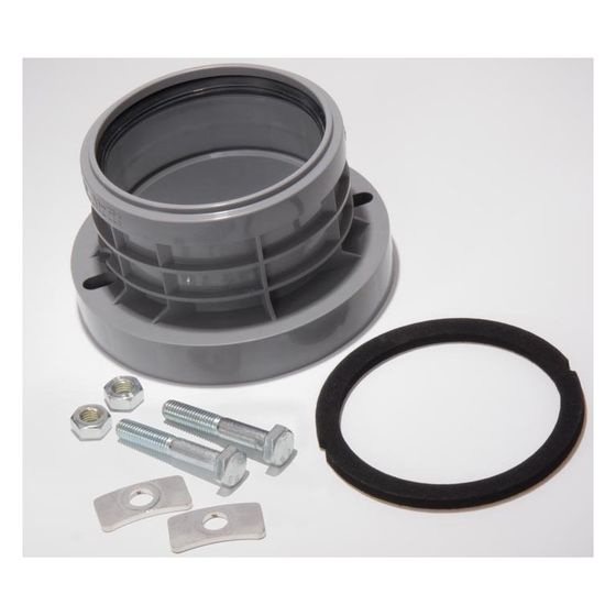 Airfit Flansch-Adapter DN 110/90, Lochabstand 125-143mm, PP/VA, 11090FA