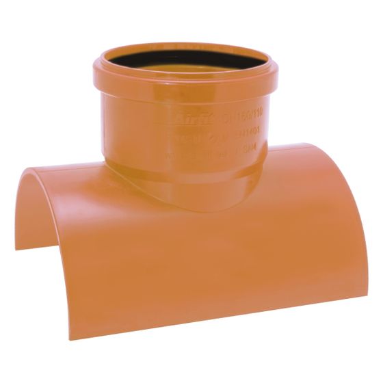 Airfit Klebeabzweig 90 Grad, DN 160/110, PVC-U, Orange, 165110KA