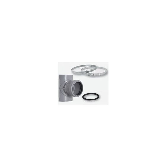Airfit Sattel-Abzweig, DN 75/50, PP, Grau, 28755SA