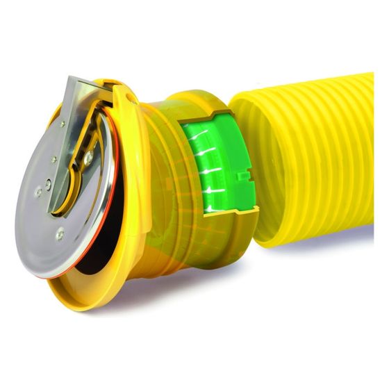 Airfit Rohrendklappe DN 110, DN 110, PP, für Drainage-Rohre, Gelb, 33110REK