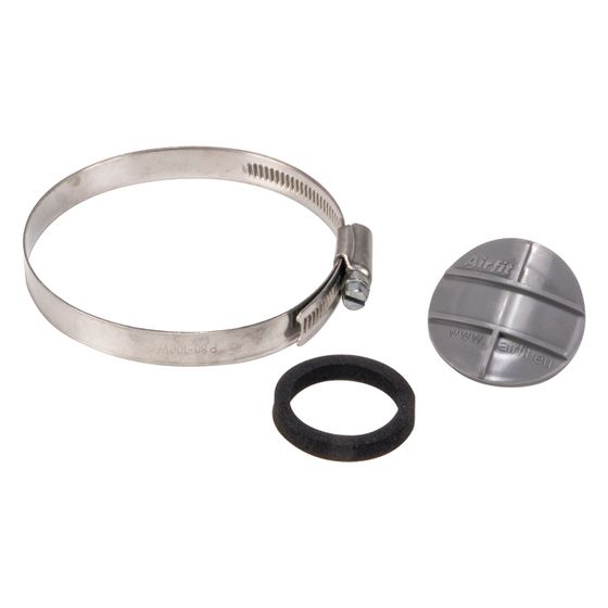 Airfit Reparaturstopfen DN 75, PP, mit Schlauchschellen, Grau, 45075RS