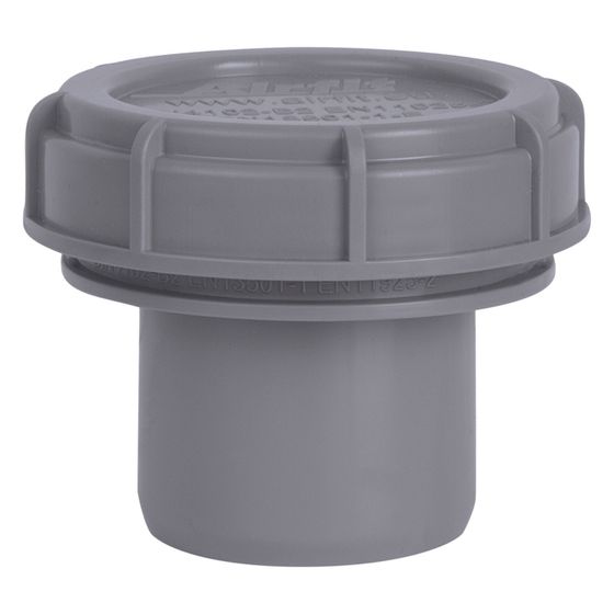 Airfit Endstopfen, DN 40, PP, mit Schraubverschlusskappe, Grau, 51040ES