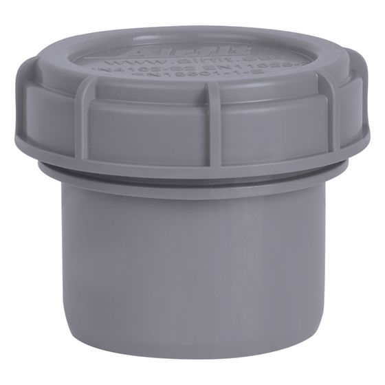 Airfit Endstopfen DN 50, PP, mit Schraubverschlusskappe, Grau, 51050ES
