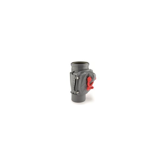 Airfit Rückstauverschluss, DN 160, PP, für senkrechte Montage, Grau, 58160RKS