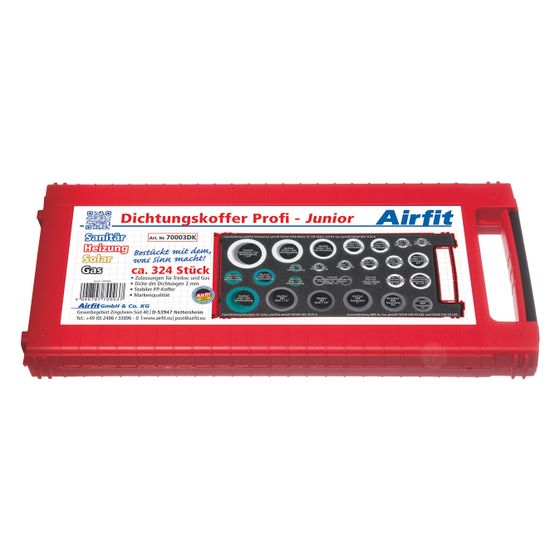 Airfit Universal-Dichtungskoffer Junior, 324 Dichtungen, Junior für Sanitär, Heizung, Solar, Gas, 70003DK