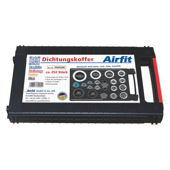 Airfit Universal-Dichtungskoffer, 252 Dichtungen für Sanitär, Heizung, Solar, Gas, 70005DK