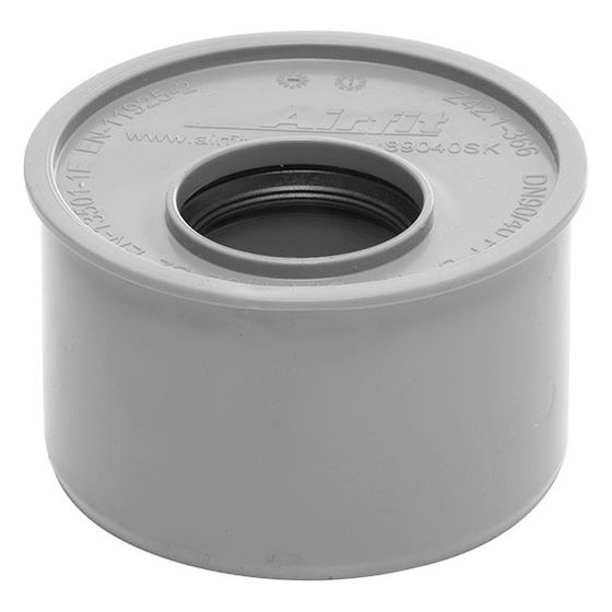 Airfit Superkurz-Reduzierstück, DN 90/40, PP, Grau, 89040SK