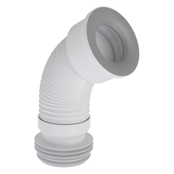 Airfit WC-Anschluss-Rohr, 102-122mm/70-110mm, PP, Weiß, 90010WA